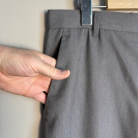 Perry Ellis Men's Flat Front Slim Fit Casual Dress Pant Gray Trouser Size‎ 32x32 - Picture 3 of 13